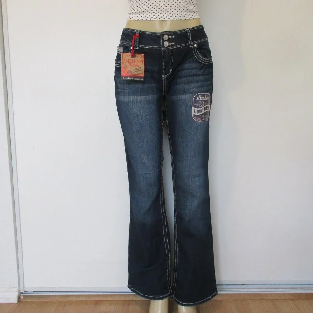 🌸SOLD🌸 New AMETHYST Jeans Size 13 Low Rise Boot Cut Denim - Picture 2 of 12